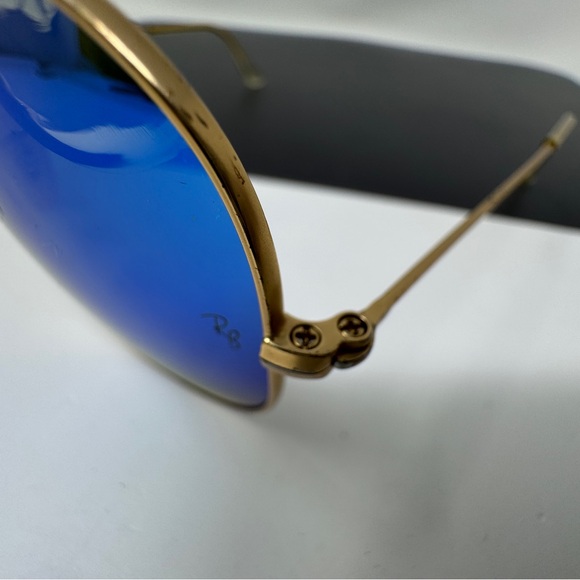 RAY BAN RB3025 112 17 Gold Aviator 58mm Sunglasses frame SCRATCHED BROKEN LENSES main image 14